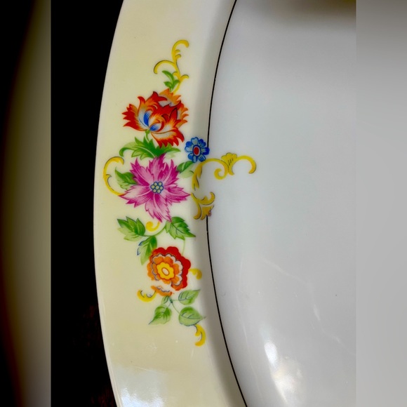 RARE LRG Eschenbach Baronet style Bavarian China Pattern Floral VTG Oval Platter - Picture 5 of 12